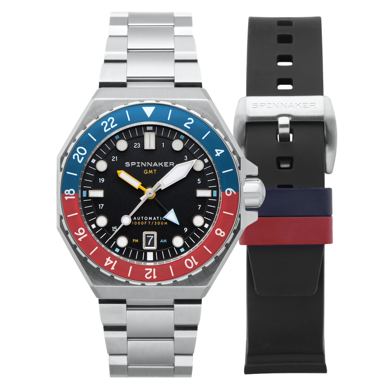Dumas GMT Automatic Blue & Red  / Stainless Steel | Black Dial
