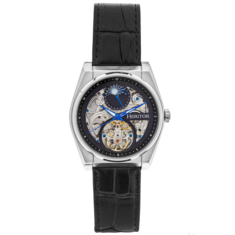 Daxton Semi Skeleton Black/Black | Black Dial