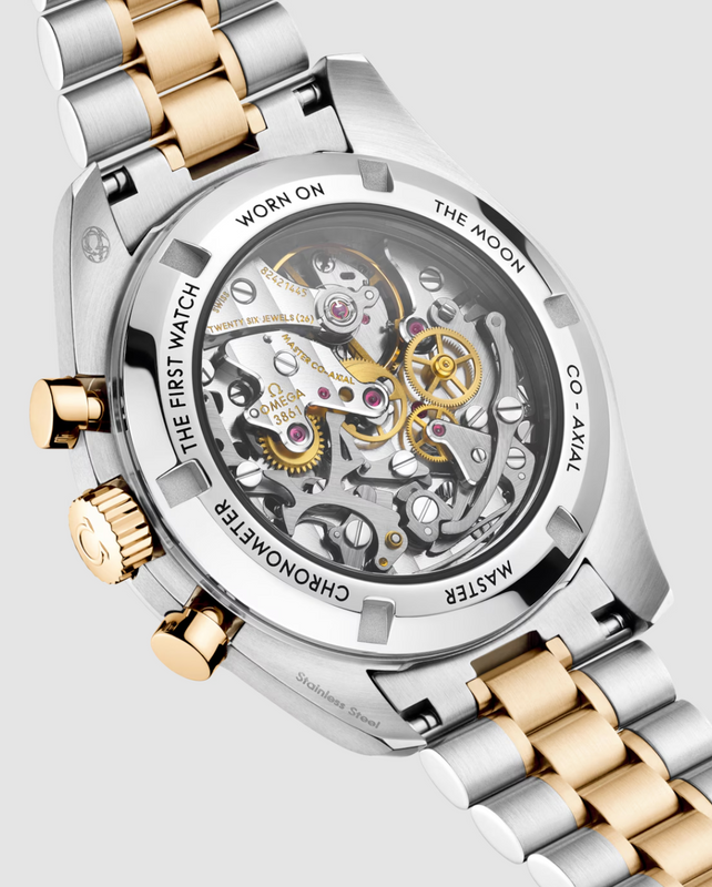 Speedmaster Moonwatch Professional Moonshine gold on steel | Silver Dial