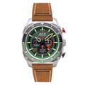 Hawker Hunter Atlas Dual Time Chronograph Green / Leather | Green Dial