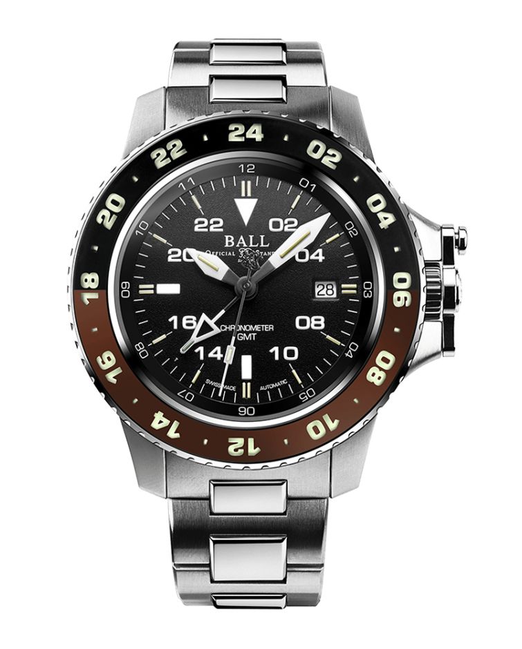 Engineer Hydrocarbon AeroGMT II Black and brown Black Dial