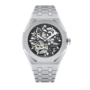 Augustine Stainless Steel / Black Dial Skeleton Black Dial