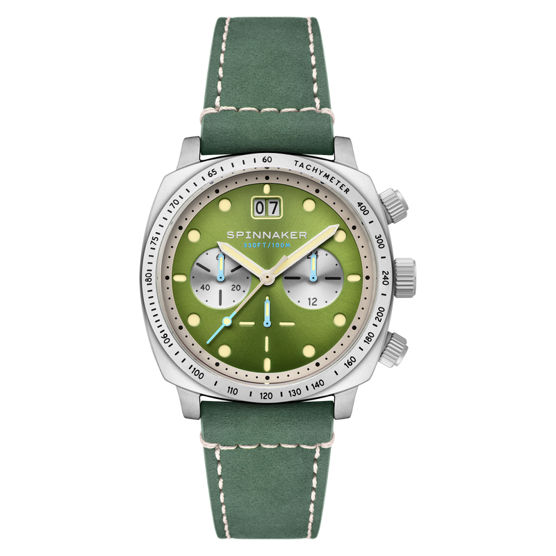 Hull Chronograph Green / Leather | Green Dial