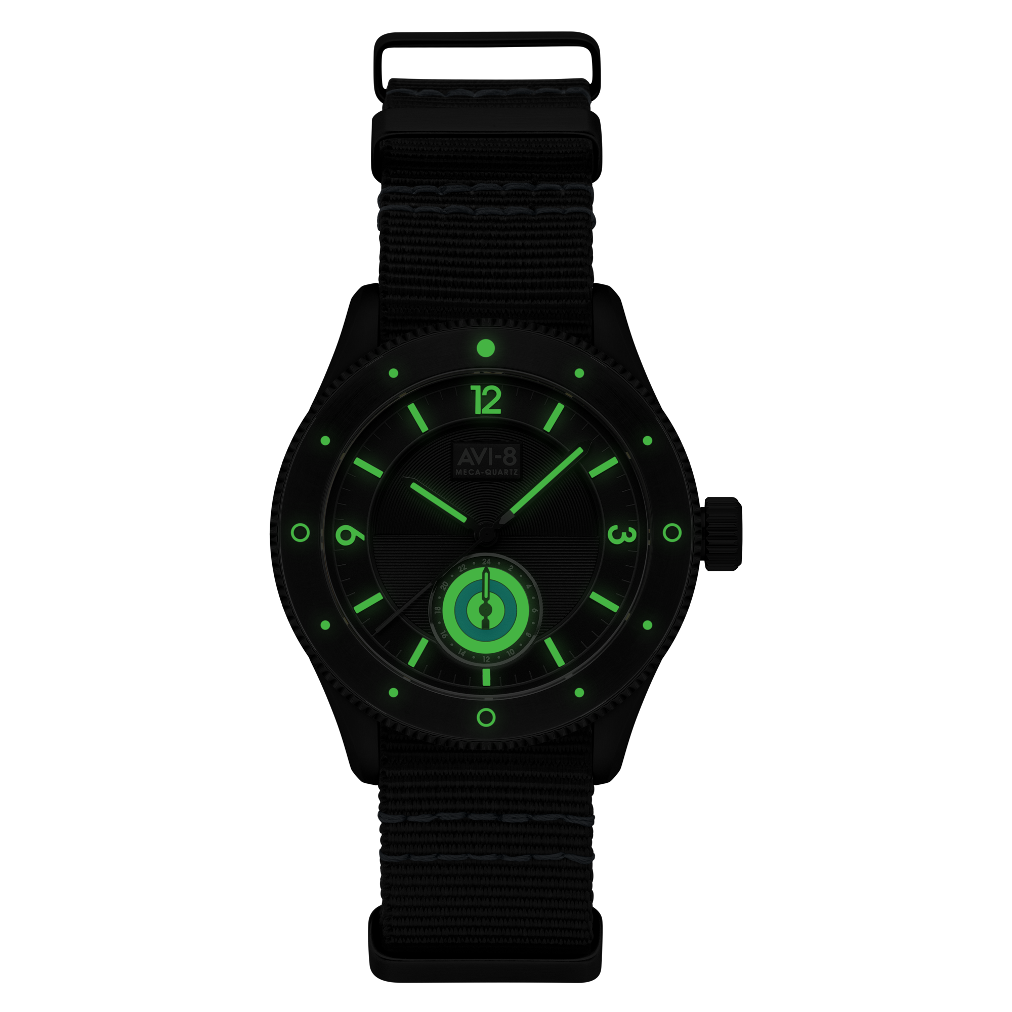 Airmaster Sector Meca-Quartz Black / Nylon | Black Dial