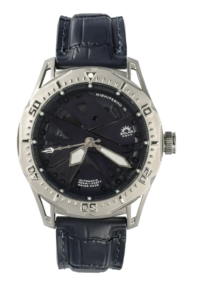 Mishipeshu O. Blue Dial / Croco Strap Blue Dial