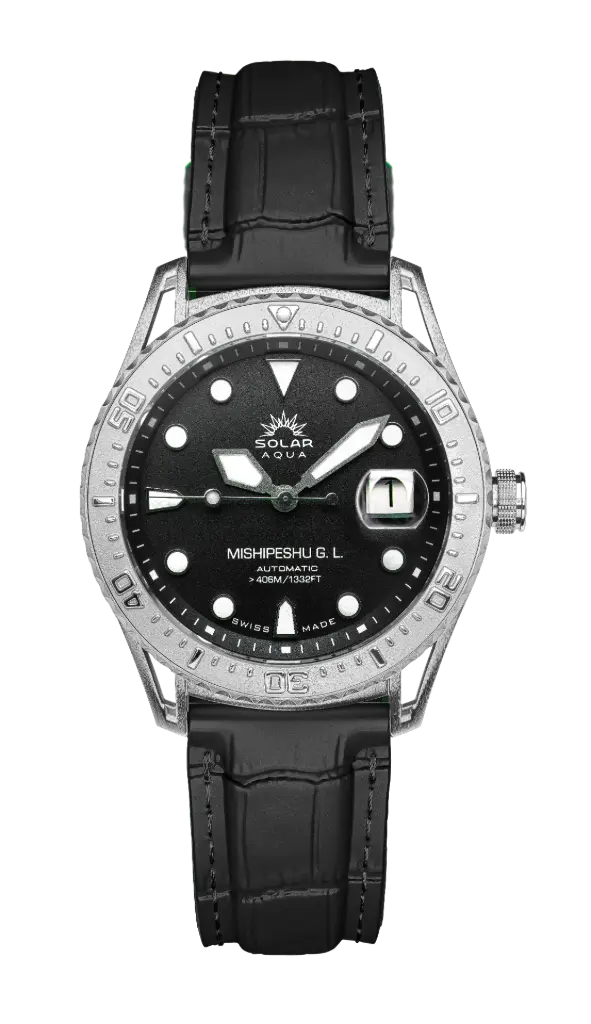 Mishipeshu G.L. Black Dial / Croco Strap Black Dial