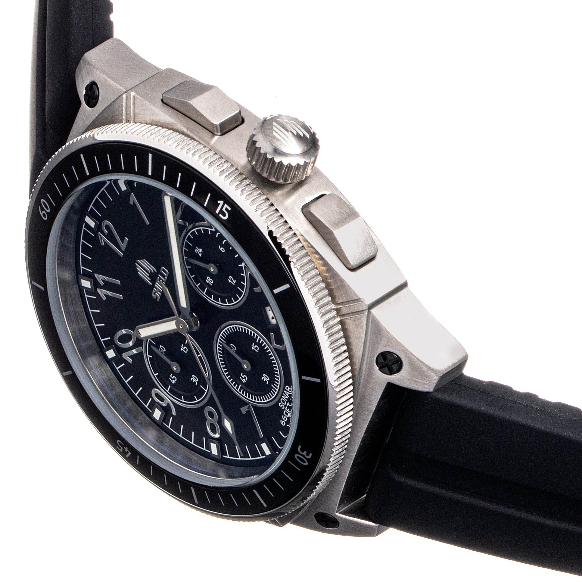 Sonar with Date Black/Silver | Black Dial