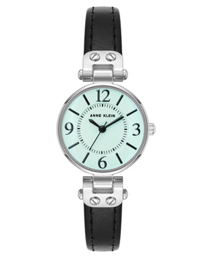 Anne Klein 34mm / Black / Aqua | Aqua Dial