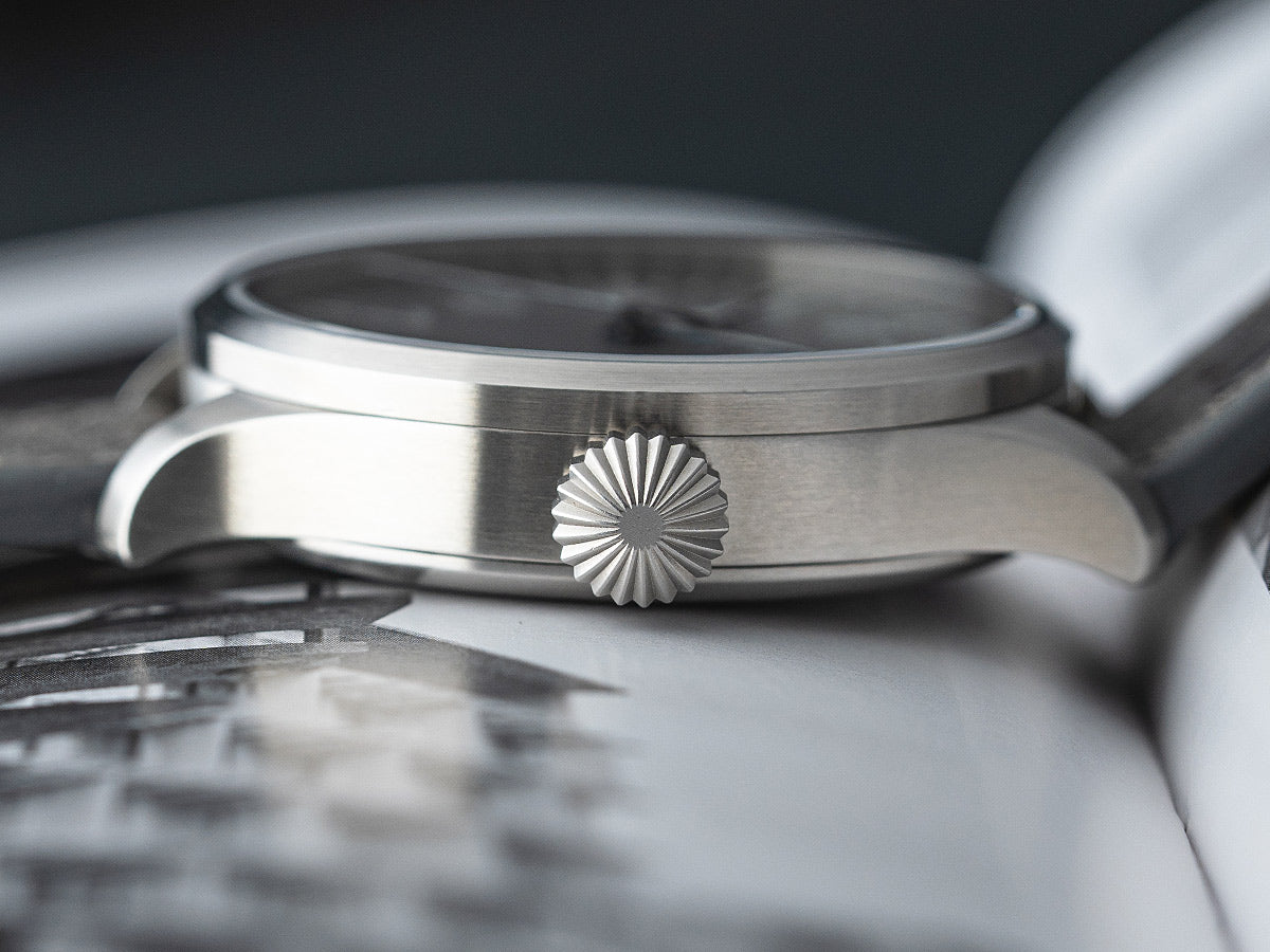 Aachen Grau 42 Automatic / Leather Strap Gray Dial
