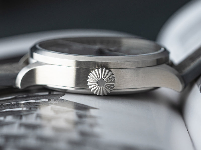 Aachen Grau 42 Automatic / Leather Strap Gray Dial