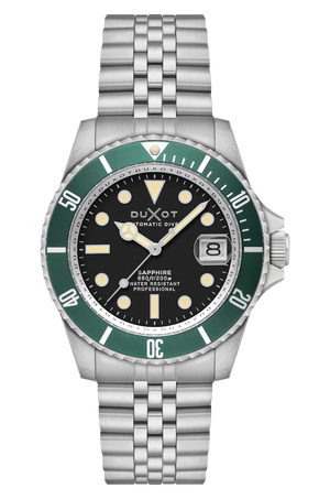 Atlantica Diver Automatic Black & Green / Stainless Steel | Black Dial