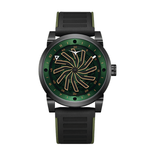 Blade Rogue Stainless Steel Black Plated Green Dial
