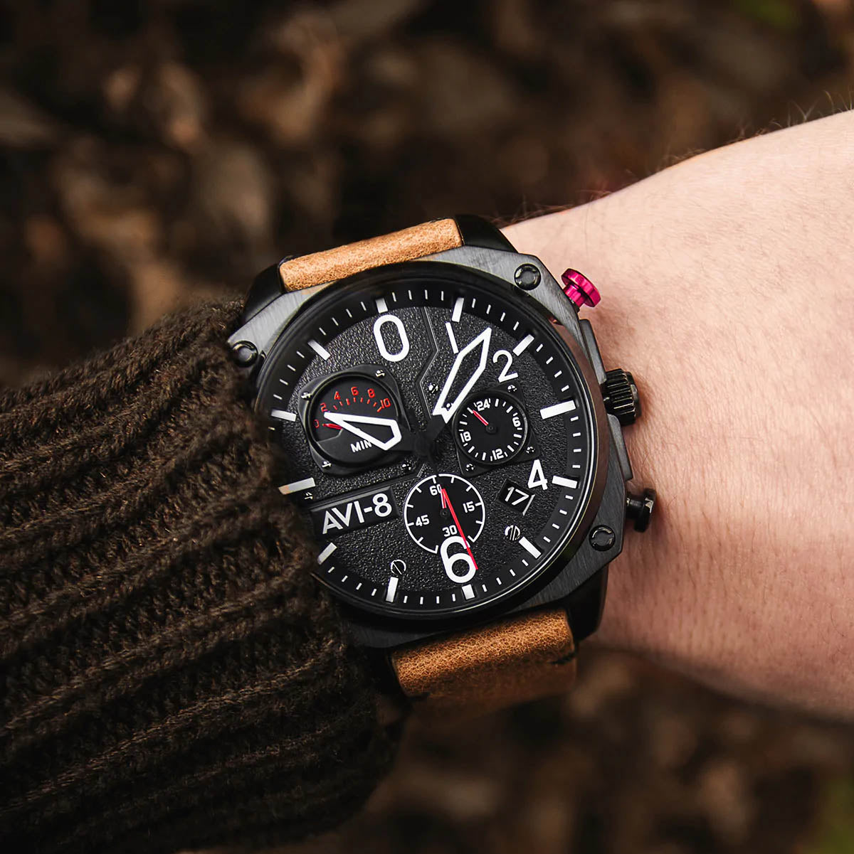 Hawker Hunter Retrograde Chronograph | Black Dial