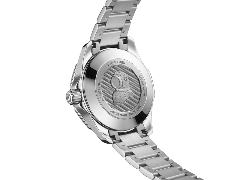 TAG HEUER AQUARACERPROFESSIONAL 300 36MM, W/R 300M, STEEL CASE & BRACELET, GREEN DIAL WITH DIAMONDS Green Dial | Green Dial