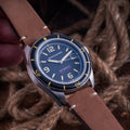 Fleuss Black / Brown / Leather | Black Dial