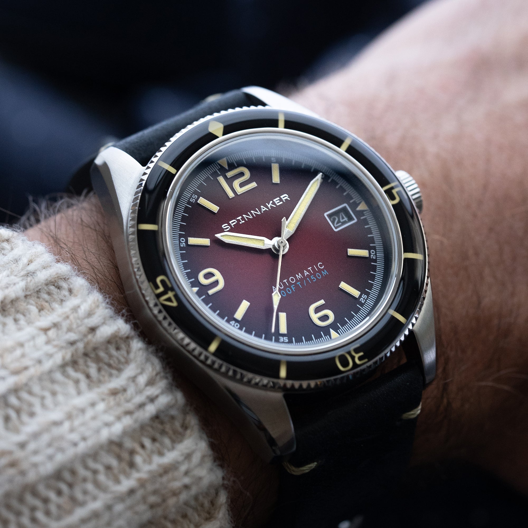 Fleuss Red / Leather | Red Dial