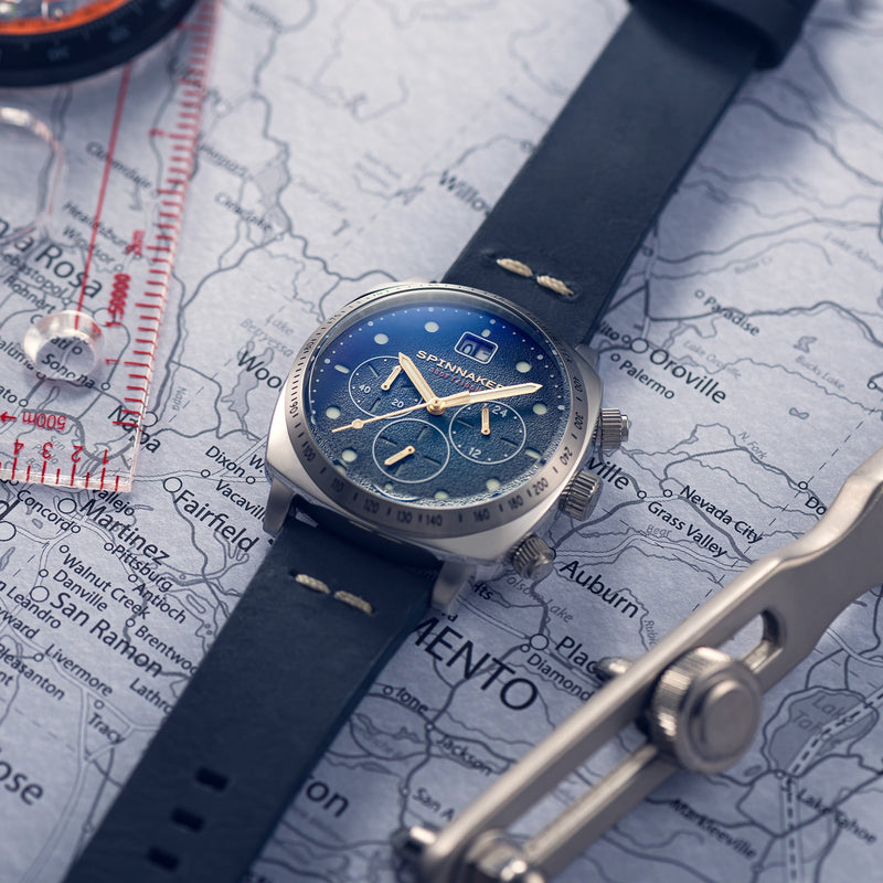 Hull Chronograph Blue / Leather | Blue Dial