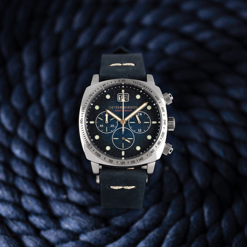 Hull Chronograph Blue / Leather | Blue Dial