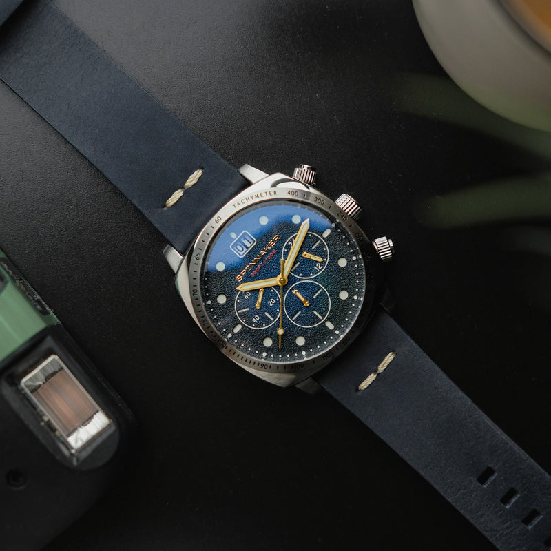 Hull Chronograph Blue / Leather | Blue Dial