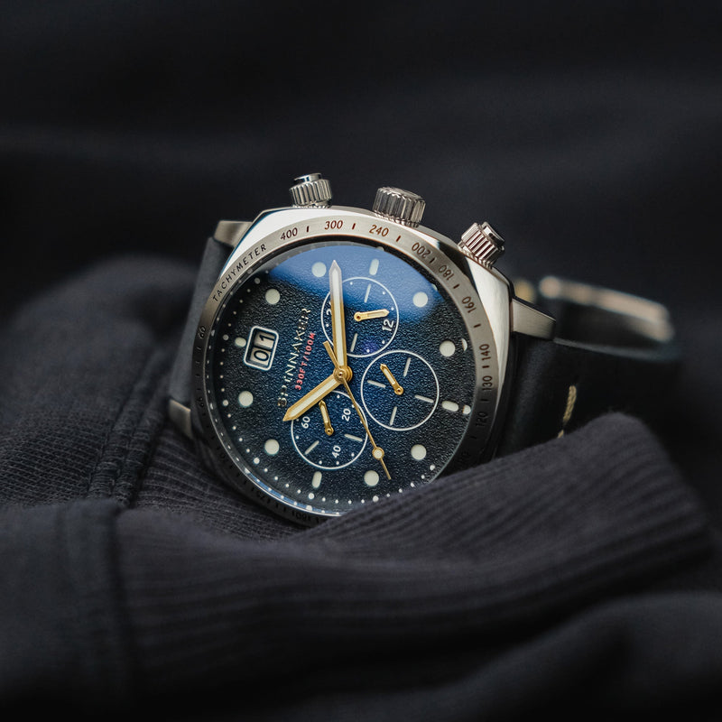 Hull Chronograph Blue / Leather | Blue Dial