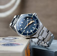 Dumas Blue / Orange / Stainless Steel | Blue Dial