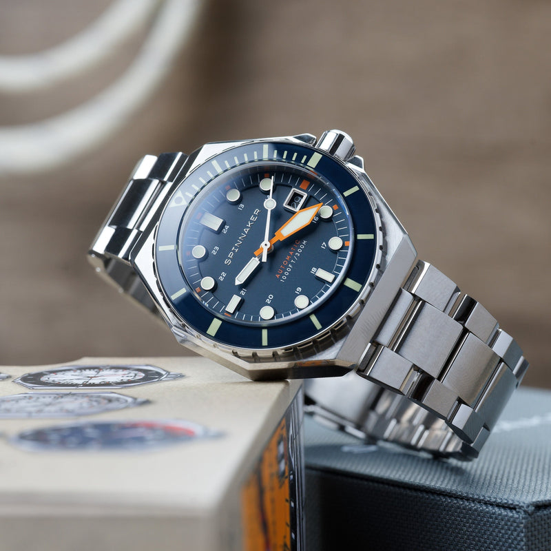 Dumas Blue / Orange / Stainless Steel | Blue Dial