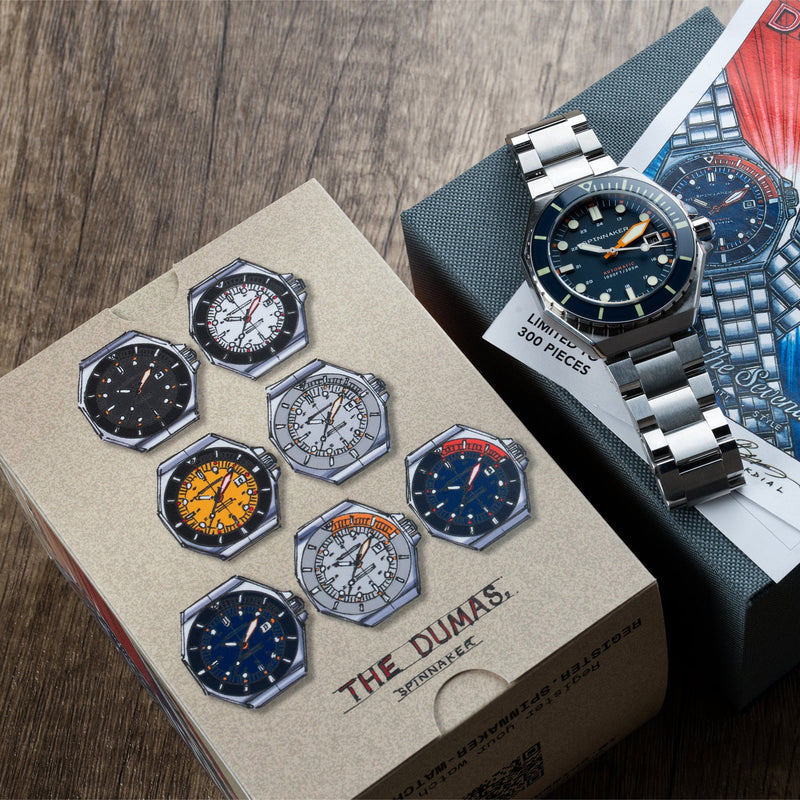 Dumas Blue / Orange / Stainless Steel | Blue Dial