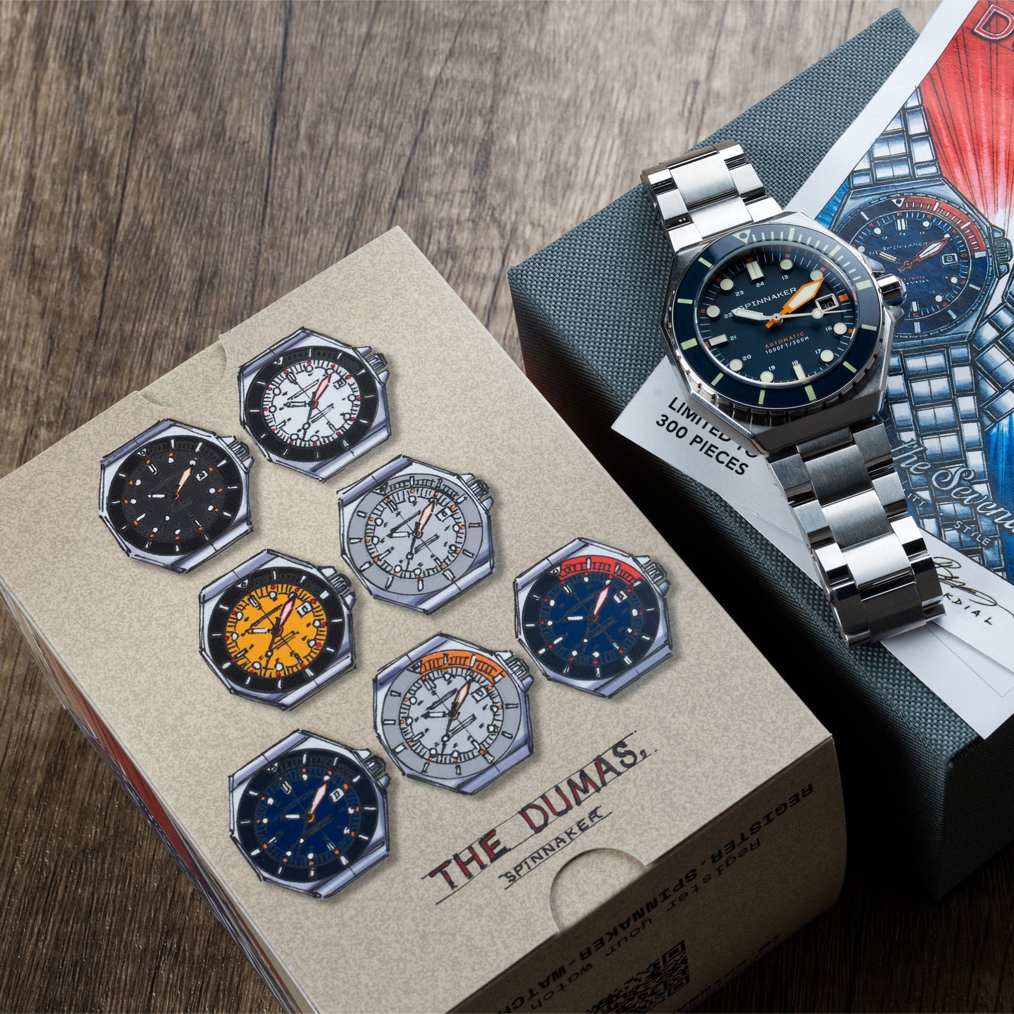 Dumas Blue / Orange / Stainless Steel | Blue Dial