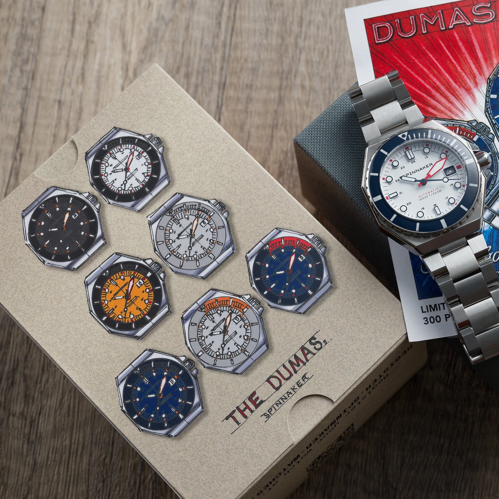 Dumas White / Blue / Stainless Steel | White Dial