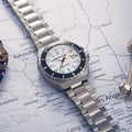 Dumas White / Blue / Stainless Steel | White Dial