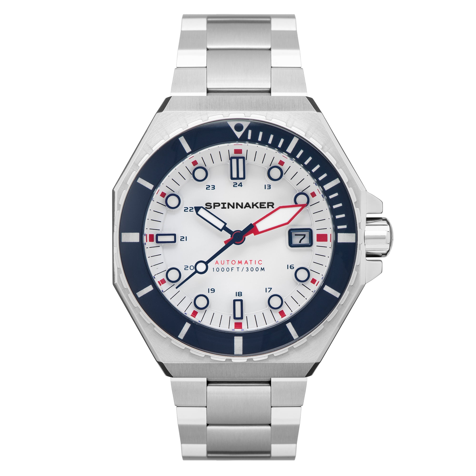 新品　 スピニカー DUMAS デュマ SP-5081-HH メンズ 腕時計 Spinnaker Dumas White / Blue / Stainless Steel | White | SP-5081