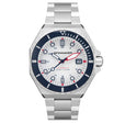 Dumas White / Blue / Stainless Steel | White Dial