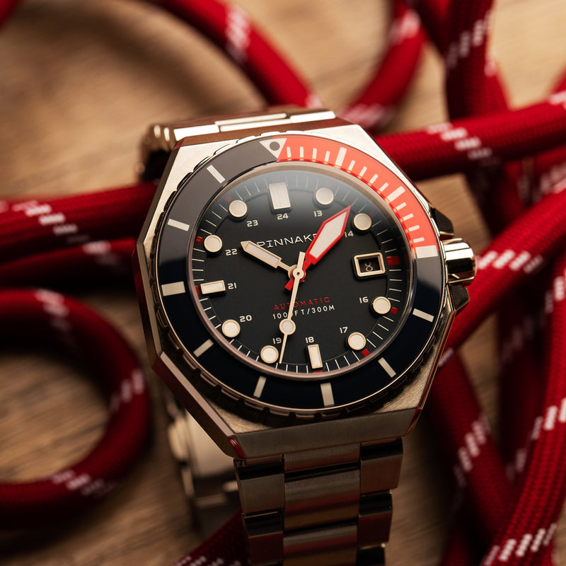 Dumas Blue Dial / Red / Stainless Steel | Blue Dial