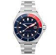 Dumas Blue Dial / Red / Stainless Steel | Blue Dial