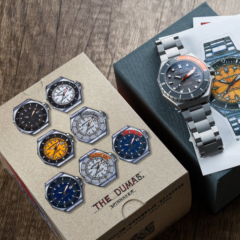 Dumas Gray Dial / Orange / Stainless Steel | Gray Dial