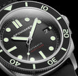 Hull Diver Black / Leather | Black Dial