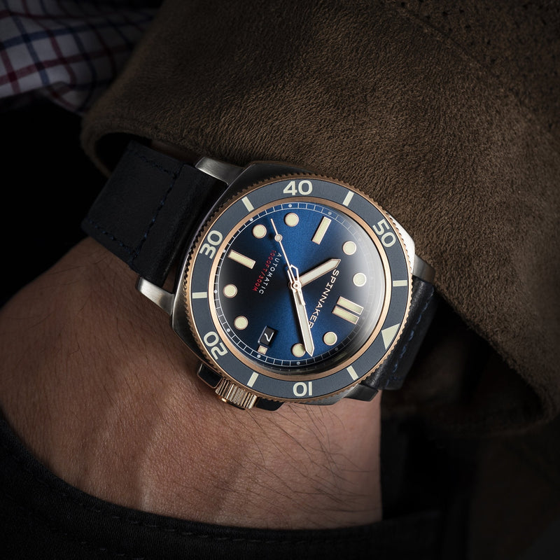Spinnaker Hull Diver Automatic Blue / Leather | Blue Dial