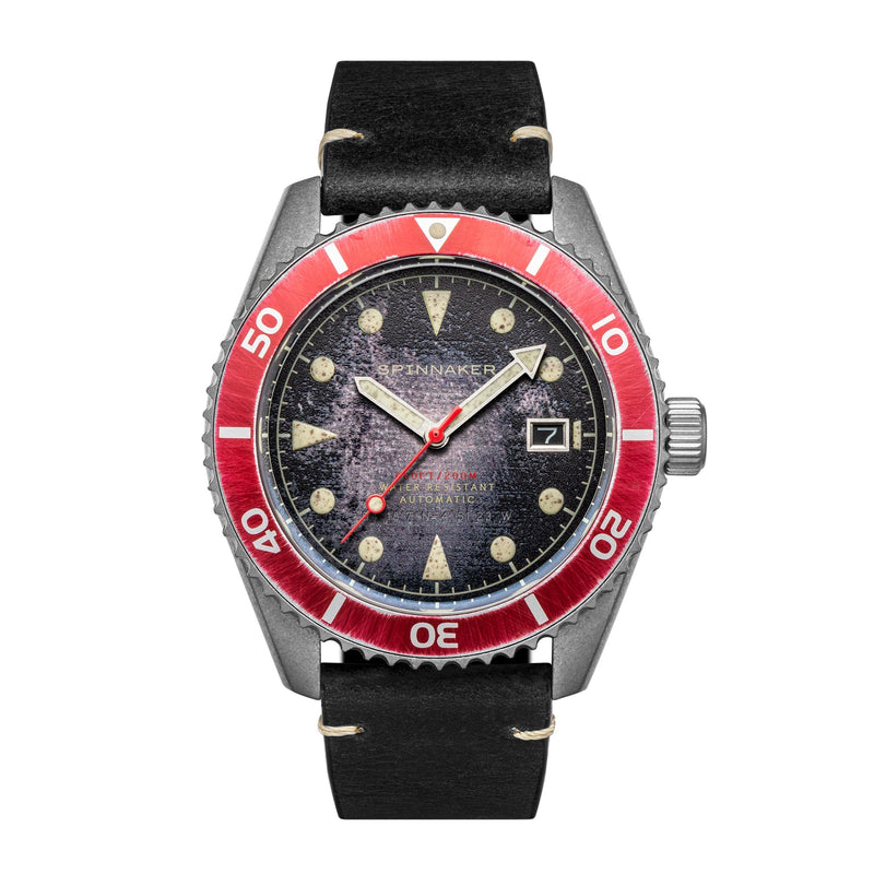 Wreck Red Ring & Gray / Leather | Black Dial