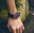 Wreck Red Ring & Gray / Leather | Black Dial