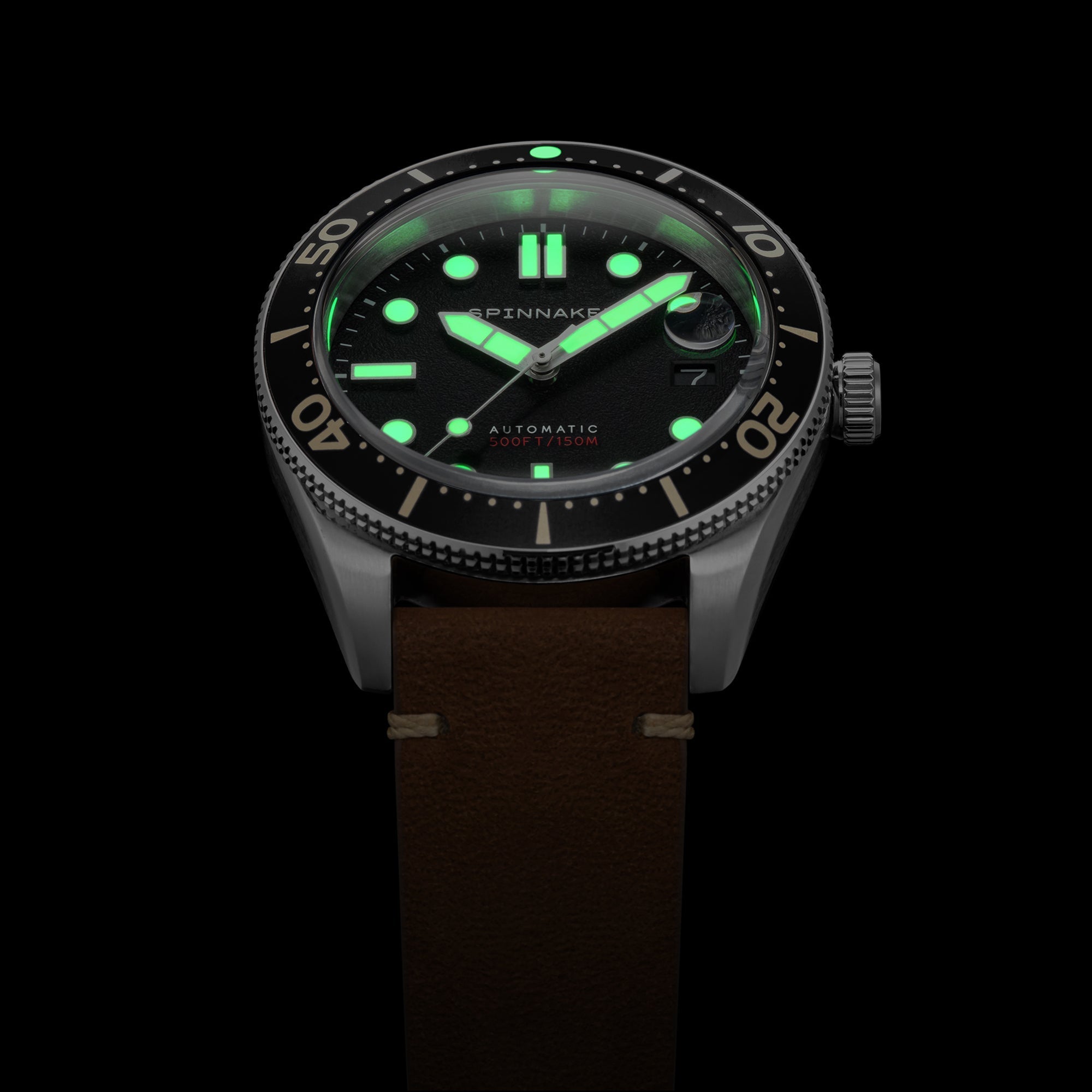 Croft Midsize Black / Leather | Black Dial