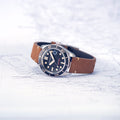 Croft Midsize Black / Leather | Black Dial
