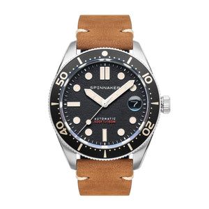 Croft Midsize Black / Leather | Black Dial