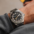 Dumas GMT Automatic Black/Stainless Steel | Black Dial