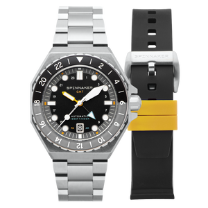 Dumas GMT Automatic Black/Stainless Steel | Black Dial
