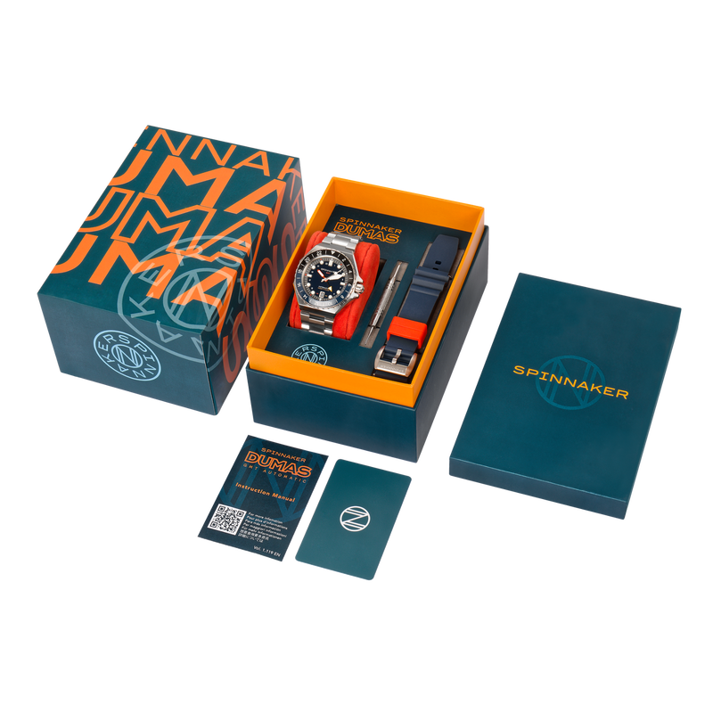 Dumas GMT Automatic Blue / Stainless Steel | Blue Dial