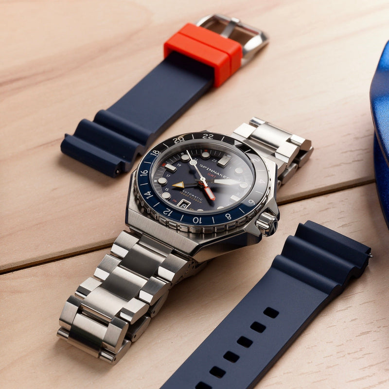 Dumas GMT Automatic Blue / Stainless Steel | Blue Dial