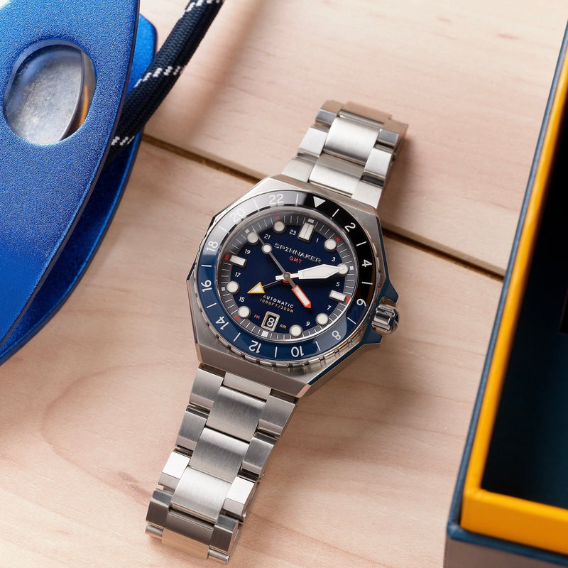 Dumas GMT Automatic Blue / Stainless Steel | Blue Dial