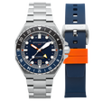 Dumas GMT Automatic Blue / Stainless Steel | Blue Dial