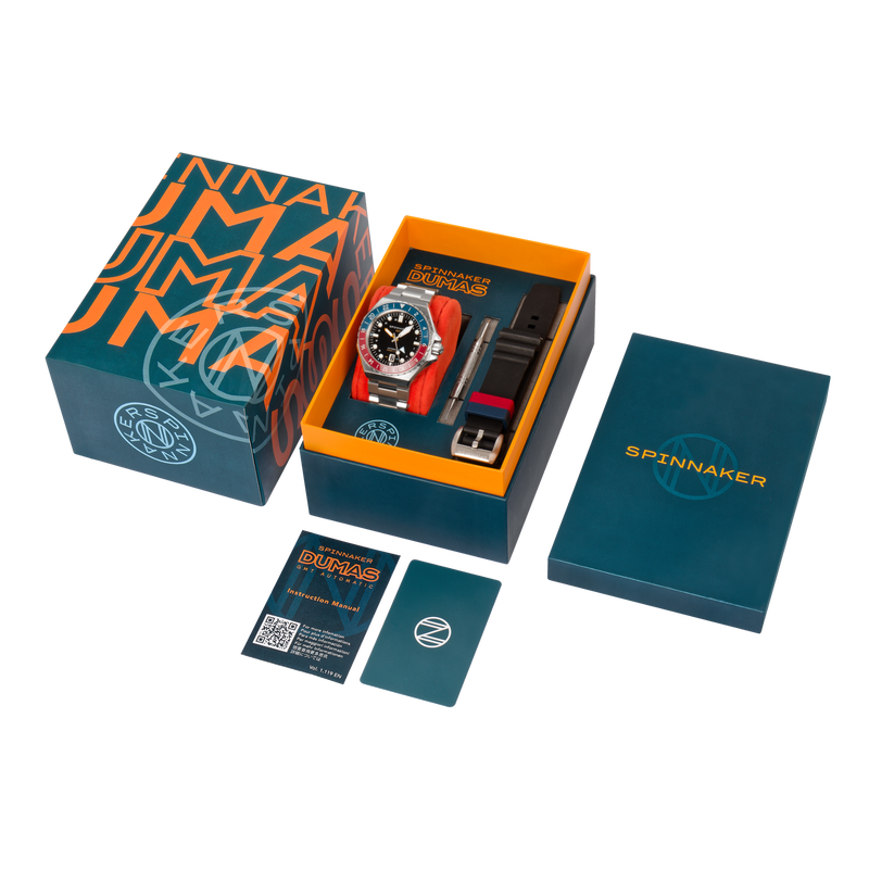 Dumas GMT Automatic Blue & Red  / Stainless Steel | Black Dial