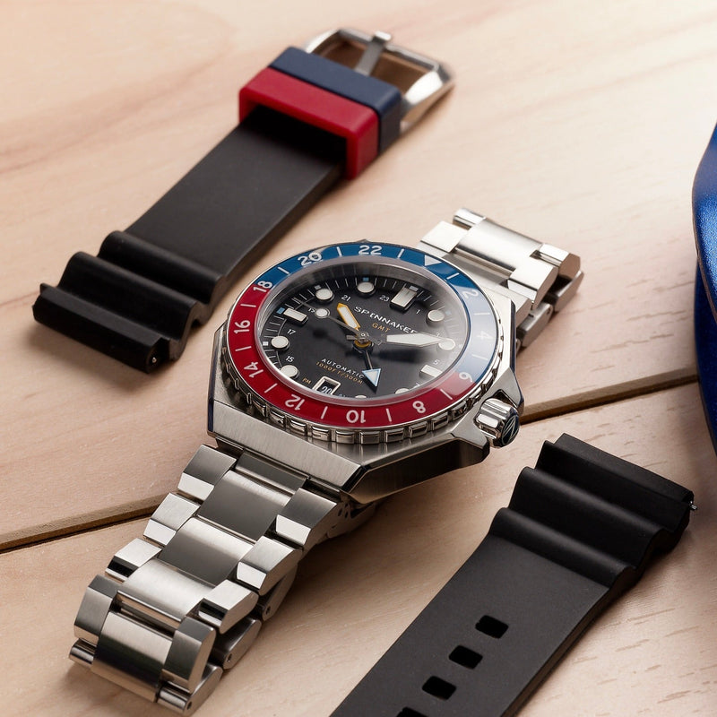 Dumas GMT Automatic Blue & Red  / Stainless Steel | Black Dial